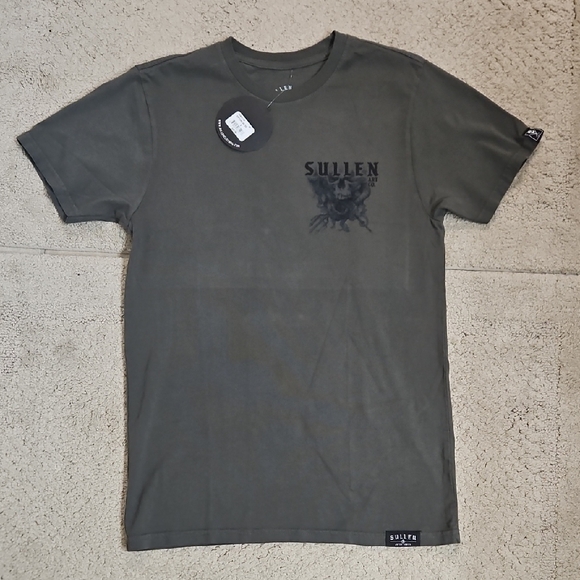 Sullen Men's Neptune Premium Short Sleeve T-Shirt in olive Size Small Petite NWT - Picture 3 of 8